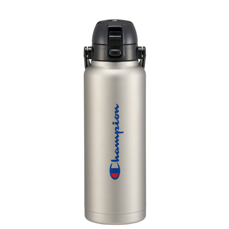 ハンドル付ワンプッシュ ダイレクトボトル 1200ml (シルバー)