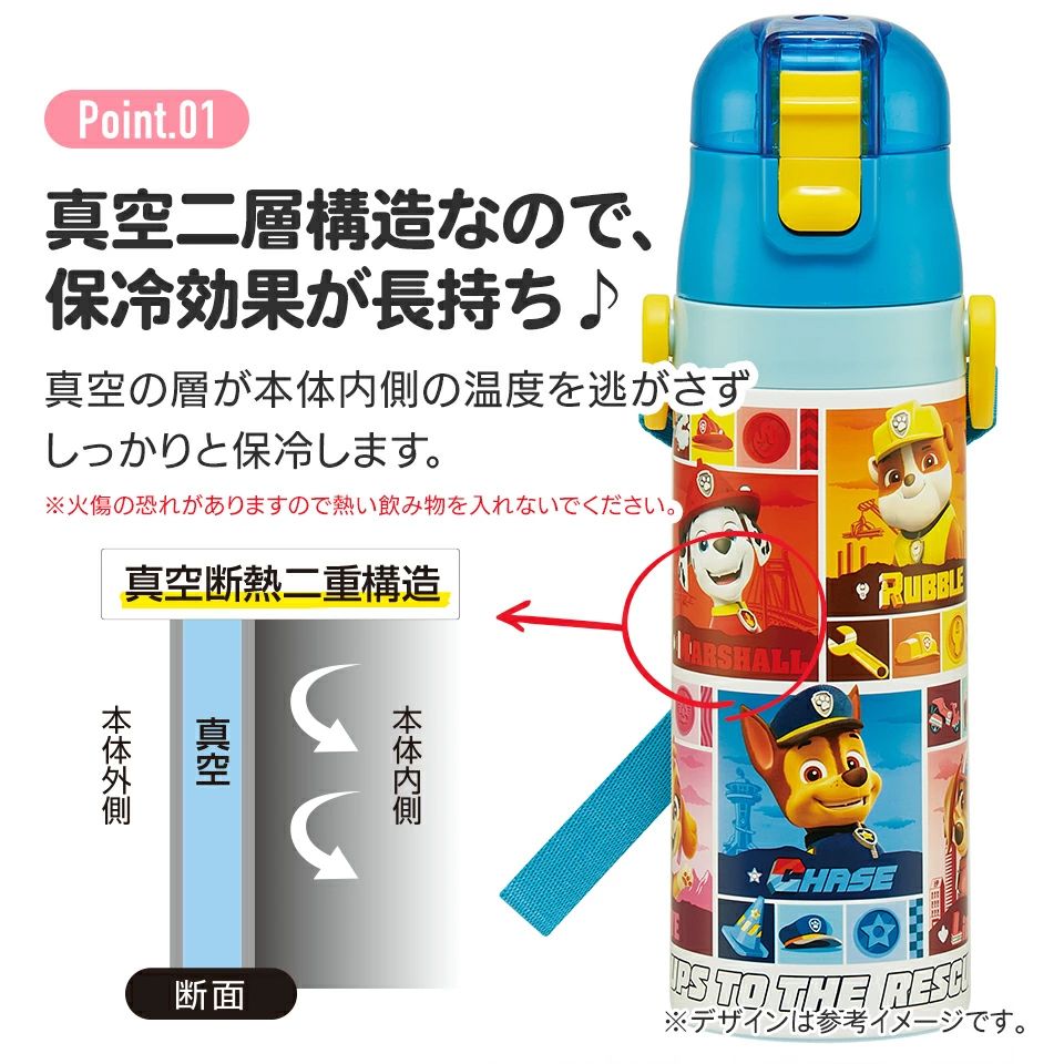 超軽量 直飲み ダイレクトステンレスボトル 470ml パウ・パトロール25/SDC4_4973307694196