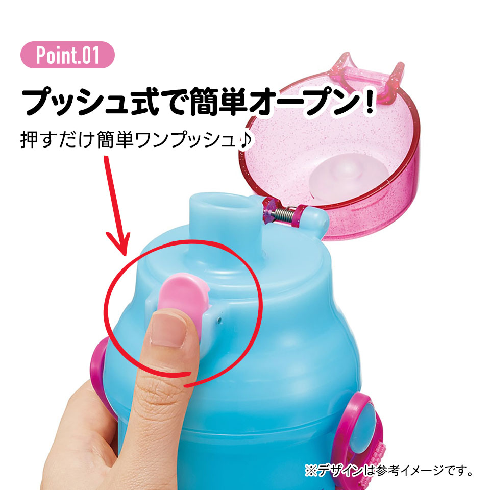 子供用 直飲み プラスチック 水筒 480ml ひみつのアイプリ/PSB5SANAG_4973307704628