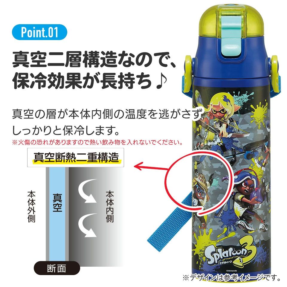 【送料無料】超軽量ダイレクトステンレスボトル 580ml スプラトゥーン3/SDC6N_4973307621994