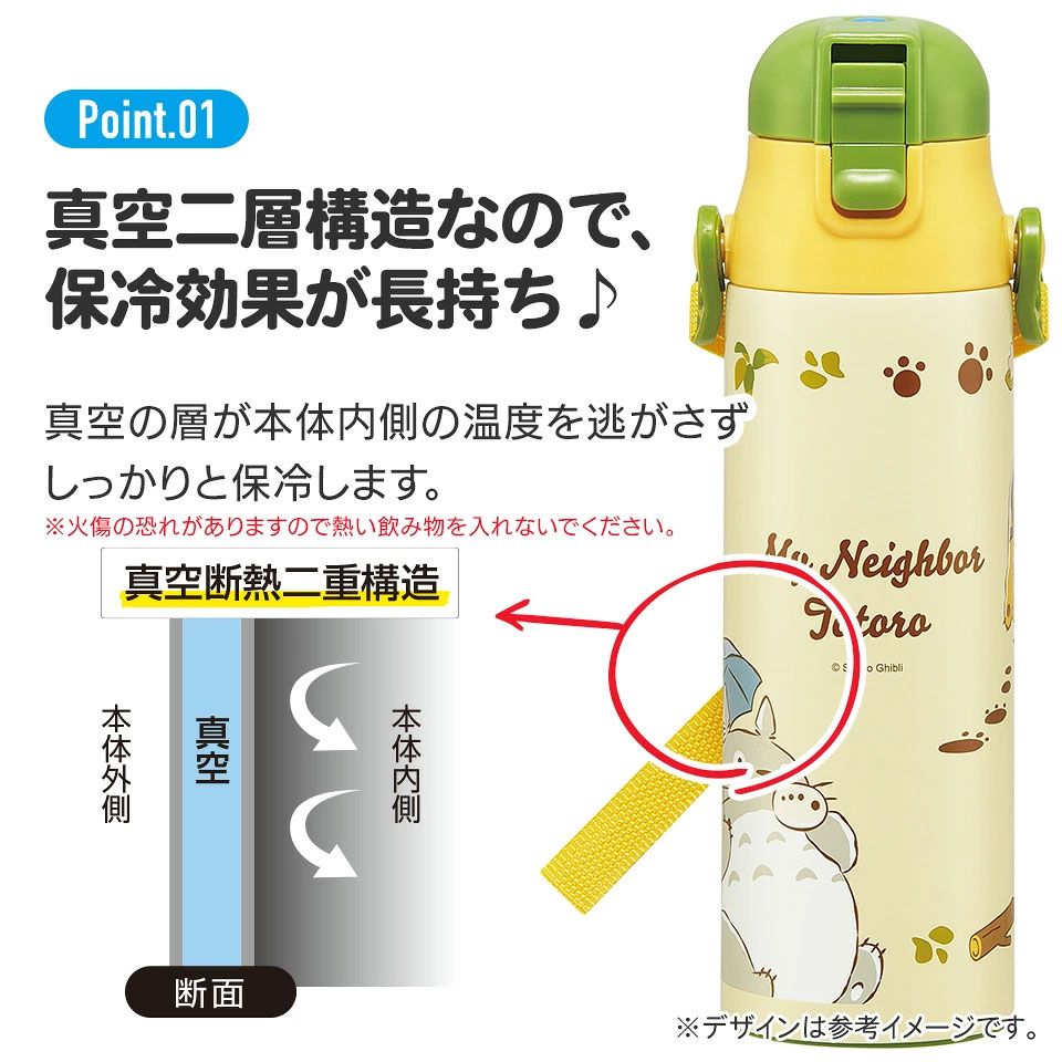 【送料無料】超軽量ダイレクトステンレスボトル 580ml となりのトトロ（ネコバス）／SDC6N_4973307649639