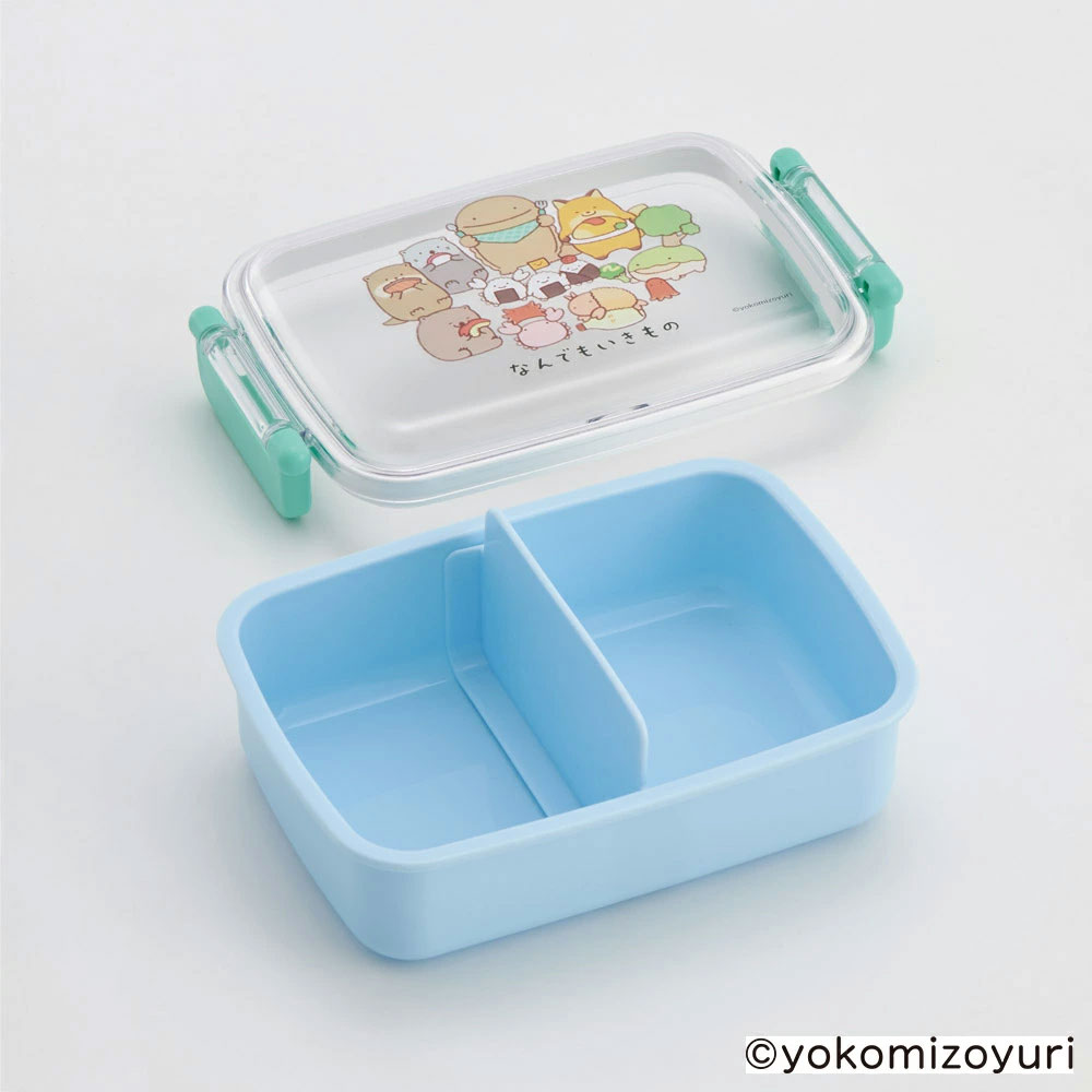 お弁当箱 一段 450ml かわいい キャラクター 食洗機対応 子供 キッズ 仕切り skater スケーター RBF3ANAG なんでもいきもの グッズ よこみぞゆり【弁当箱 ランチボックス 小学生 幼稚園 食洗機 小さめ 幼児 保育園】