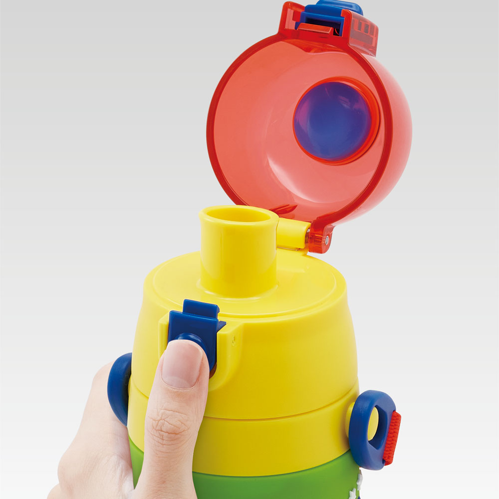 【送料無料】立体プリント 水筒 キッズ ワンタッチ 直飲み ステンレス 480ml おしゃれ かわいい スケーター SDPV5