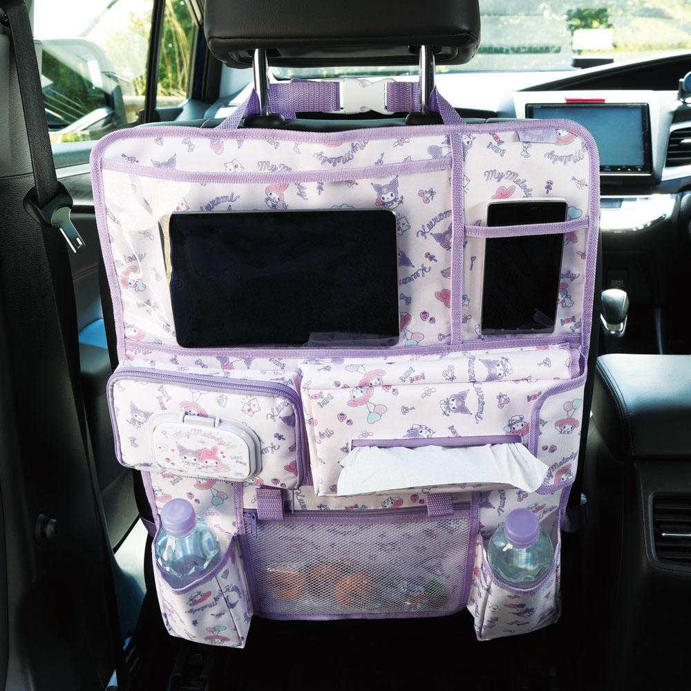 【送料無料】シート バック ポケット　マイメロディ クロミ　カー用品 車 車内 小物入れ 小物 収納 整理 便利 ドライブ グッズ サンリオ CSBP1 スケーター【ティッシュ ウェットティッシュかわいい キャラクター Sanrio】