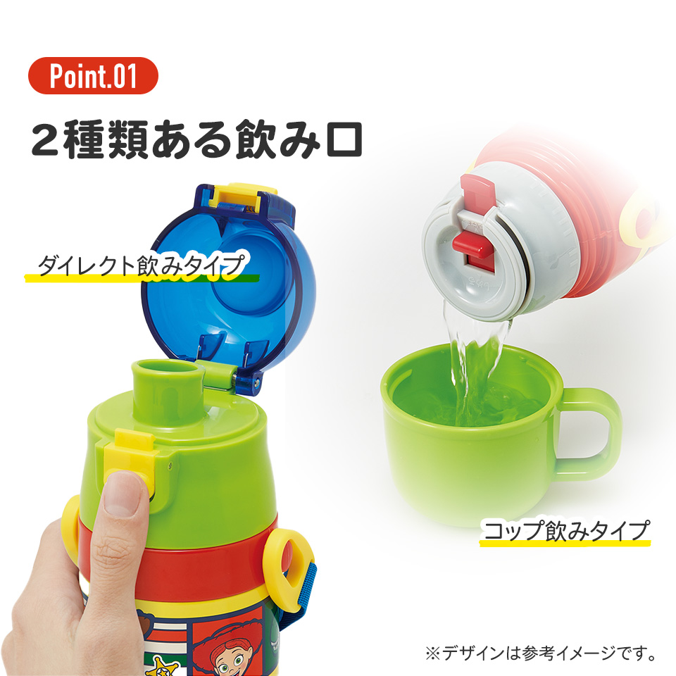 【送料無料】超軽量 直飲み コップ飲み兼用 2WAYステンレスボトル 470ml/430ml トイ・ストーリー25/SKDC4_4973307689871