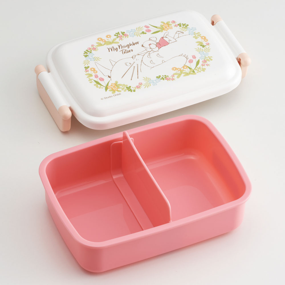 抗菌おかずがつぶれにくい ふわっとフタお弁当箱（角型） 1段/450ml トトロメイといっしょ／RBF3ANAG_4973307609428