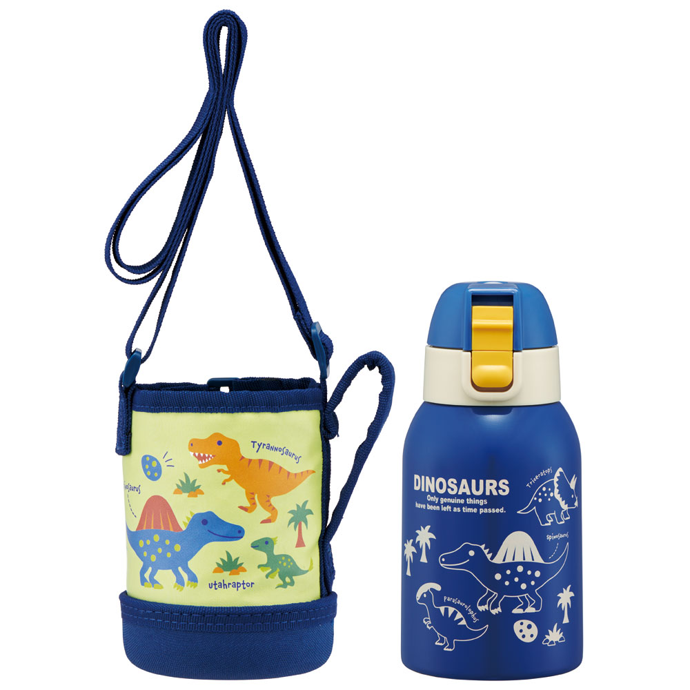 カバー付ダイレクトステンレスボトル 400ml ディノサウルス ピクチャ/KSTCH4_4973307624551