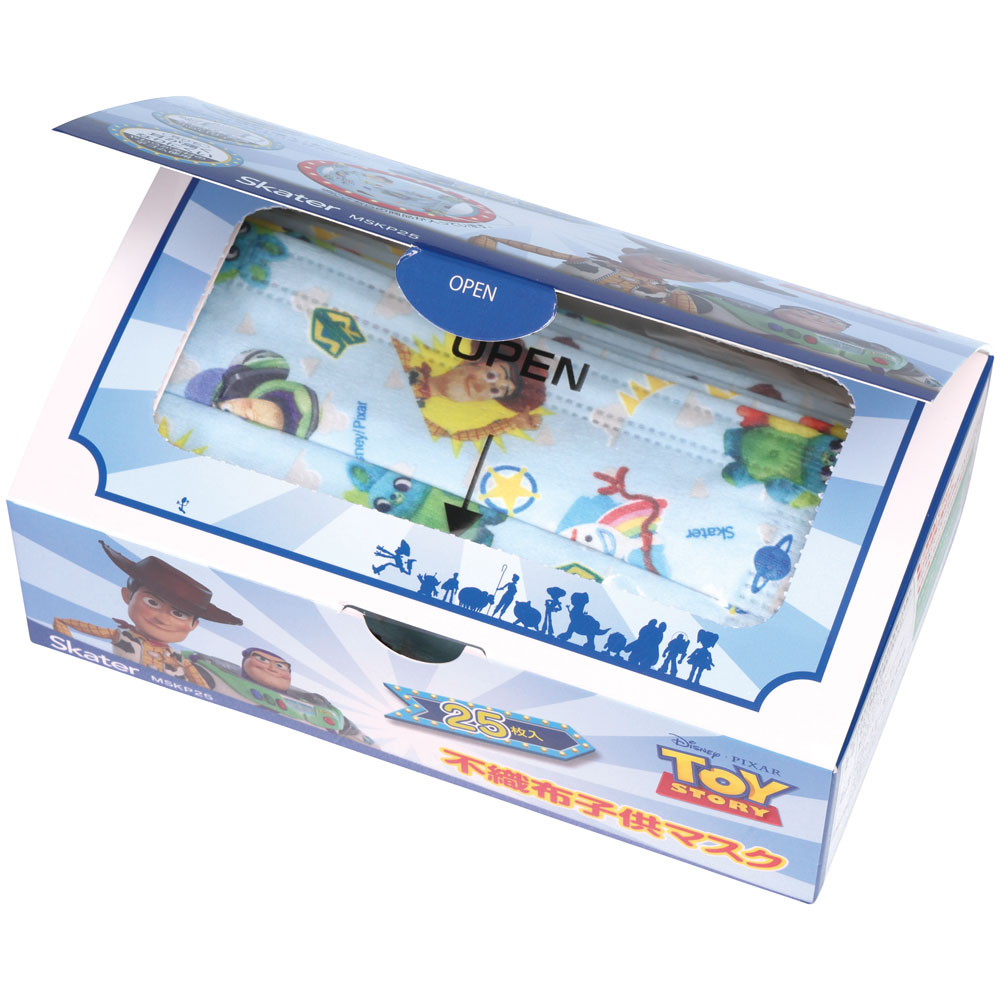 子供プリーツマスク 25枚入り トイストーリー/MSKP25_4973307626029