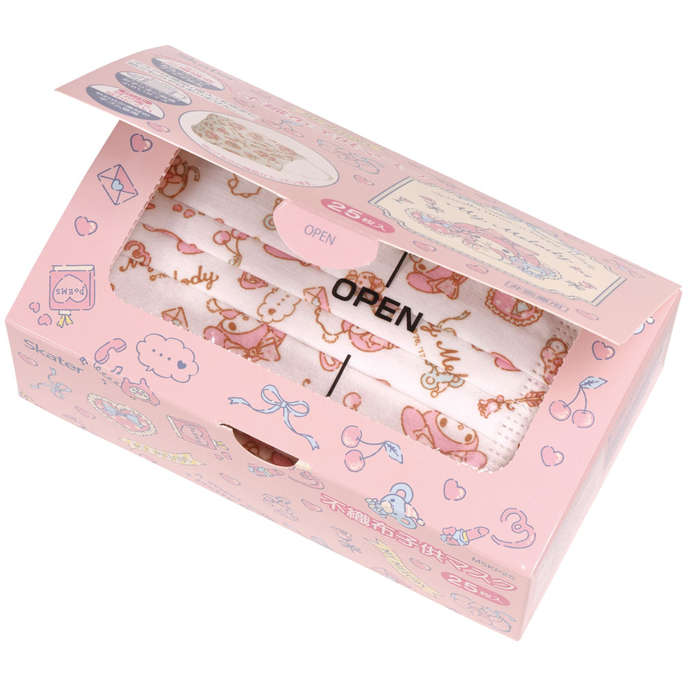 子供プリーツマスク 25枚入り マイメロディ/MSKP25_4973307626340