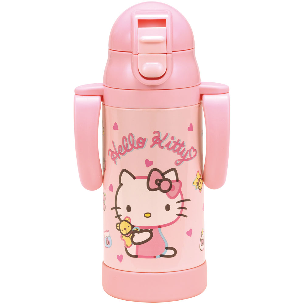 【送料無料】超軽量2WAYストローステンマグ 350ml キティぬいぐるみ/STWM3N_4973307632945