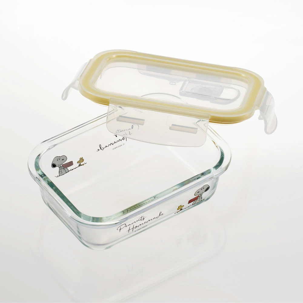 【送料無料】耐熱ガラス 容器 370ml 保存容器 ガラス 密閉 おしゃれ 耐熱容器 食洗機対応 冷凍 skater スケーター GBST4 スヌーピー snoopy ピーナッツ 女性 レディース