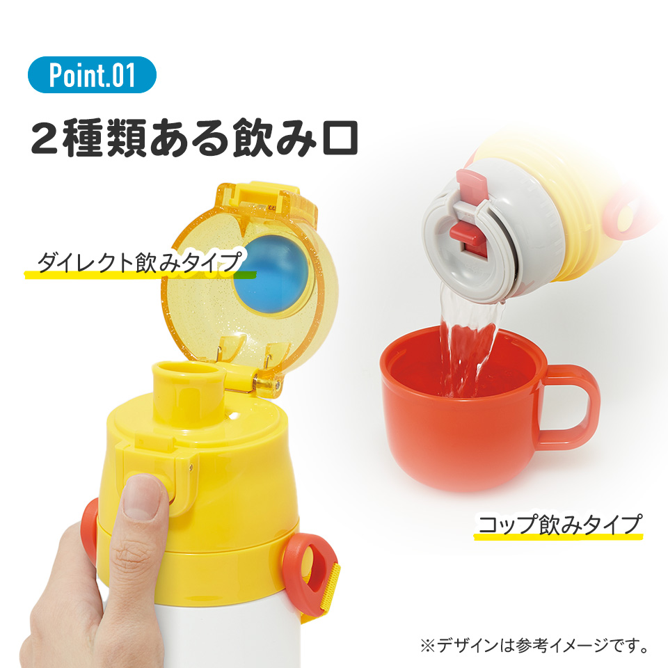 【送料無料】超軽量 直飲み コップ飲み兼用 2WAYステンレスボトル 470ml/430ml Ｍｒ．Ｍｅｎ／SKDC4_4973307690815