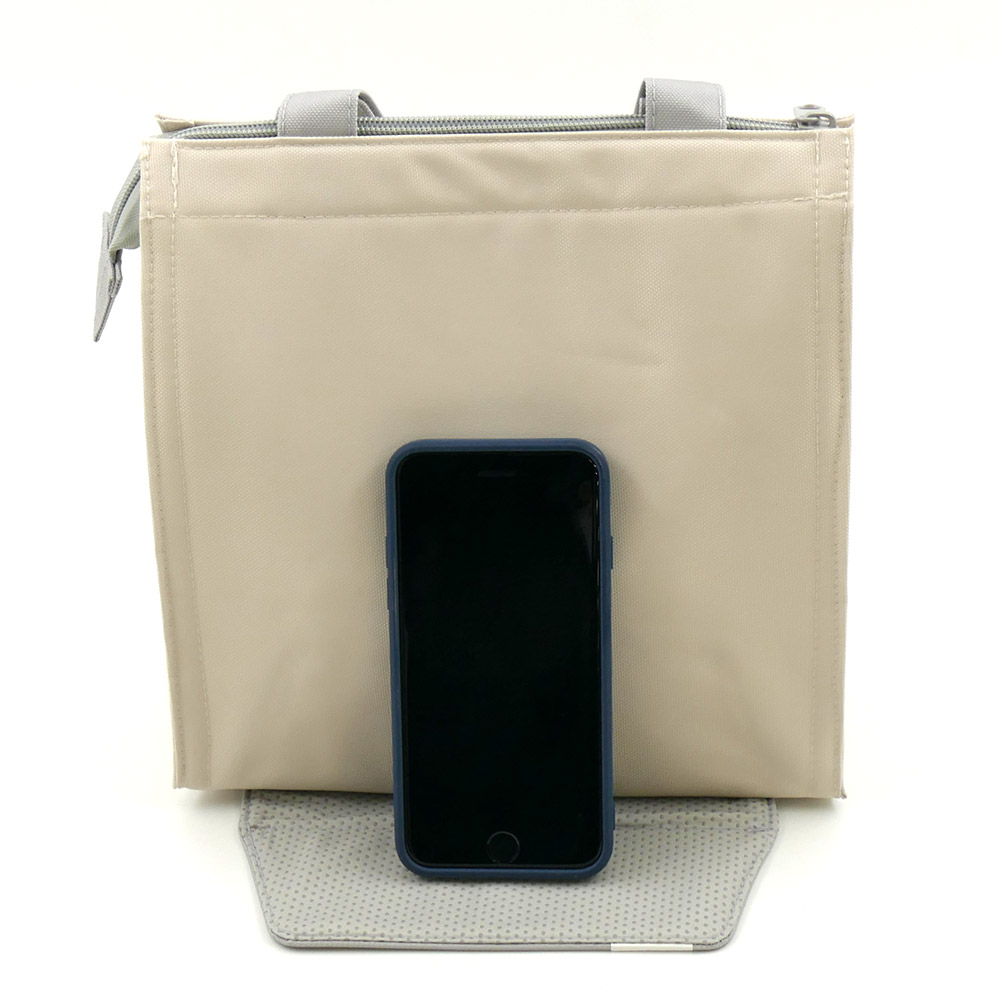 スケーター スマホスタンド付き ランチ バッグ お弁当 かばん 保温 保冷 アルミ蒸着 skater LBS5 ベージュ 色