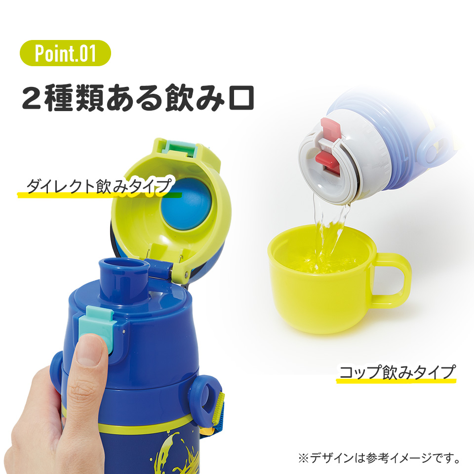 【送料無料】超軽量2WAYステンレスボトル 470ml/430mlスプラトゥーン３／SKDC4_4973307621987