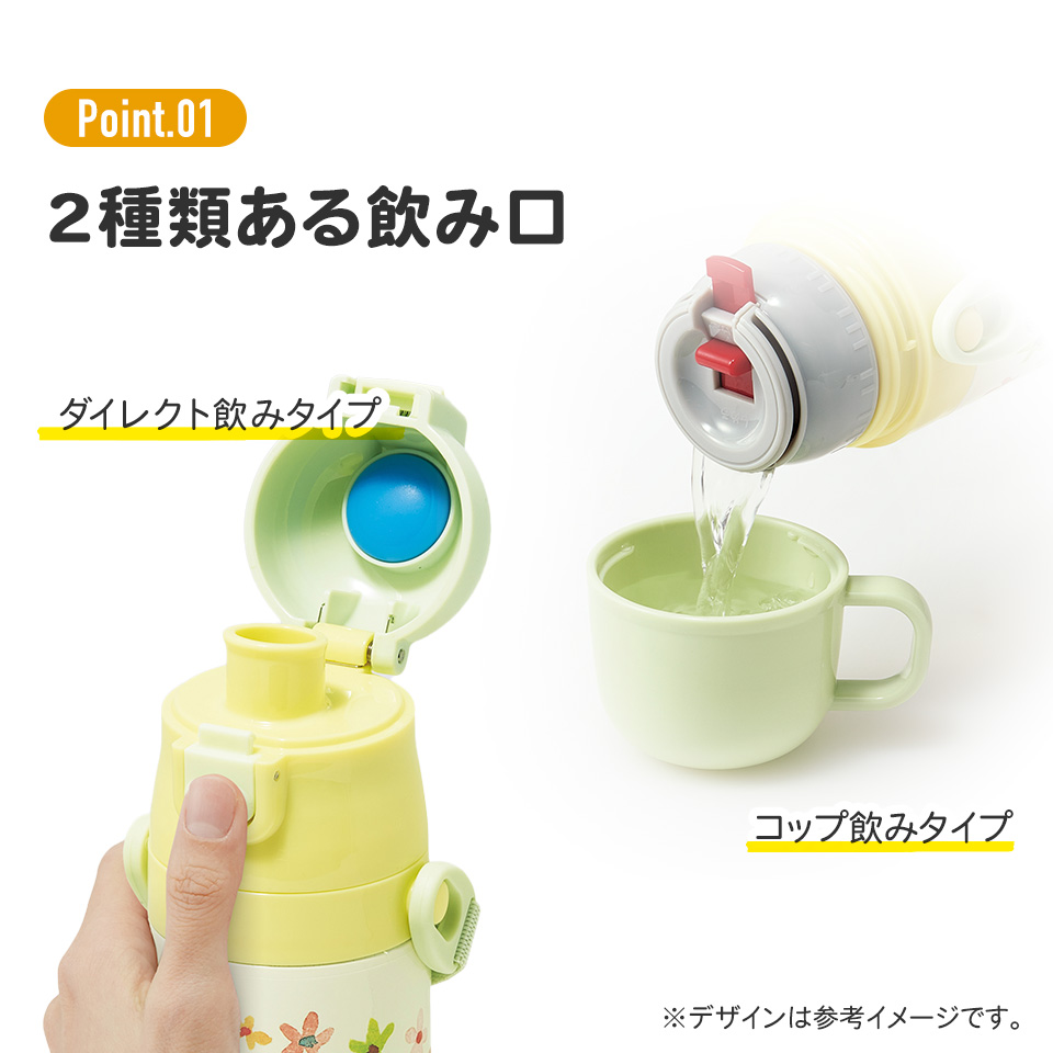 【送料無料】超軽量2WAYステンレスボトル 470ml/430mlくまのがっこう/SKDC4_4973307617454