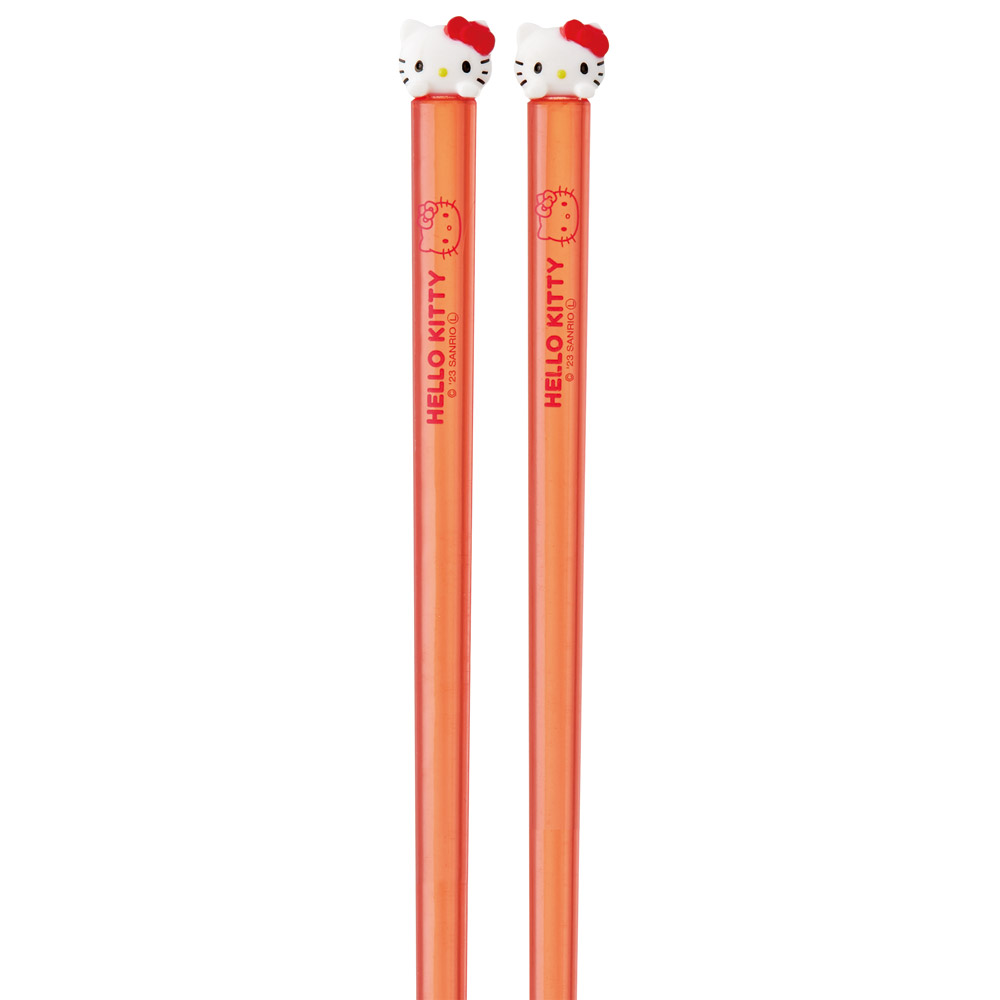 【メール便対象品】 マスコット付き アクリル 箸 21cm お箸 はし 箸 ハシ オハシ すべり止め加工 キャラクター かわいい キティ ハローキティ キティちゃん 女の子【滑り止め 可愛い カトラリー】