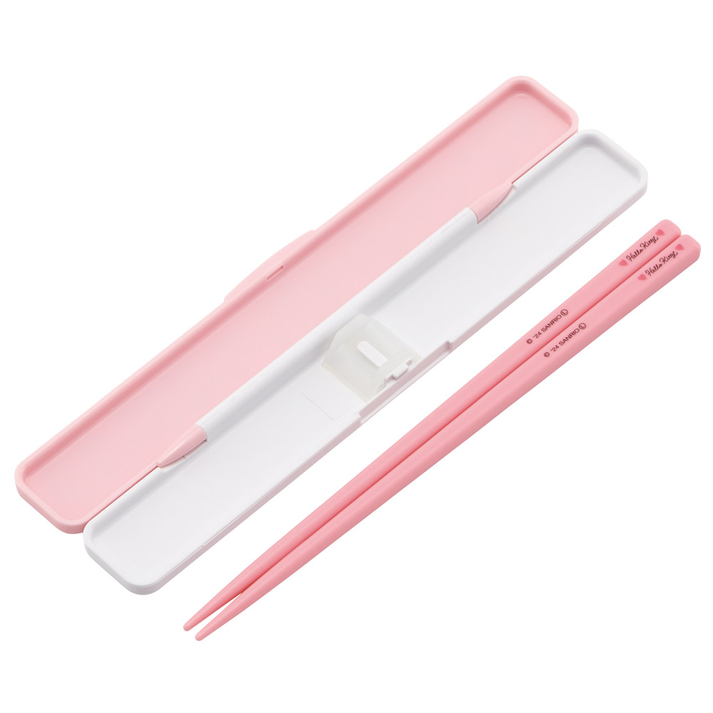 【メール便対象品】 お箸セット 食洗器対応 箸入れ 抗菌 カトラリー お弁当 箸 skater カトラリーセット スケーター ABC3AG キティ ハローキティ キティちゃん 水彩 コスメ 女の子