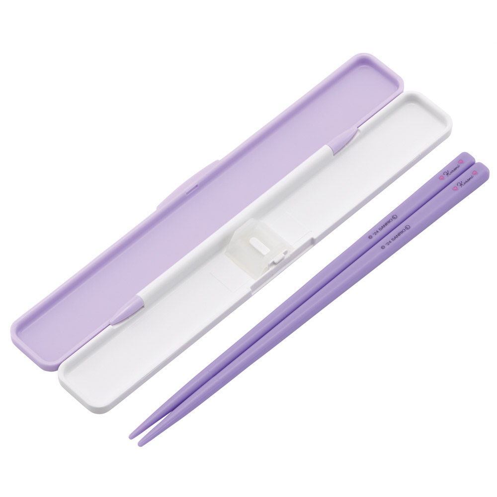 【メール便対象品】 お箸セット 食洗器対応 箸入れ 抗菌 カトラリー お弁当 箸 skater カトラリーセット スケーター ABC3AG クロミ クロミちゃん サンリオ 水彩 コスメ 女の子