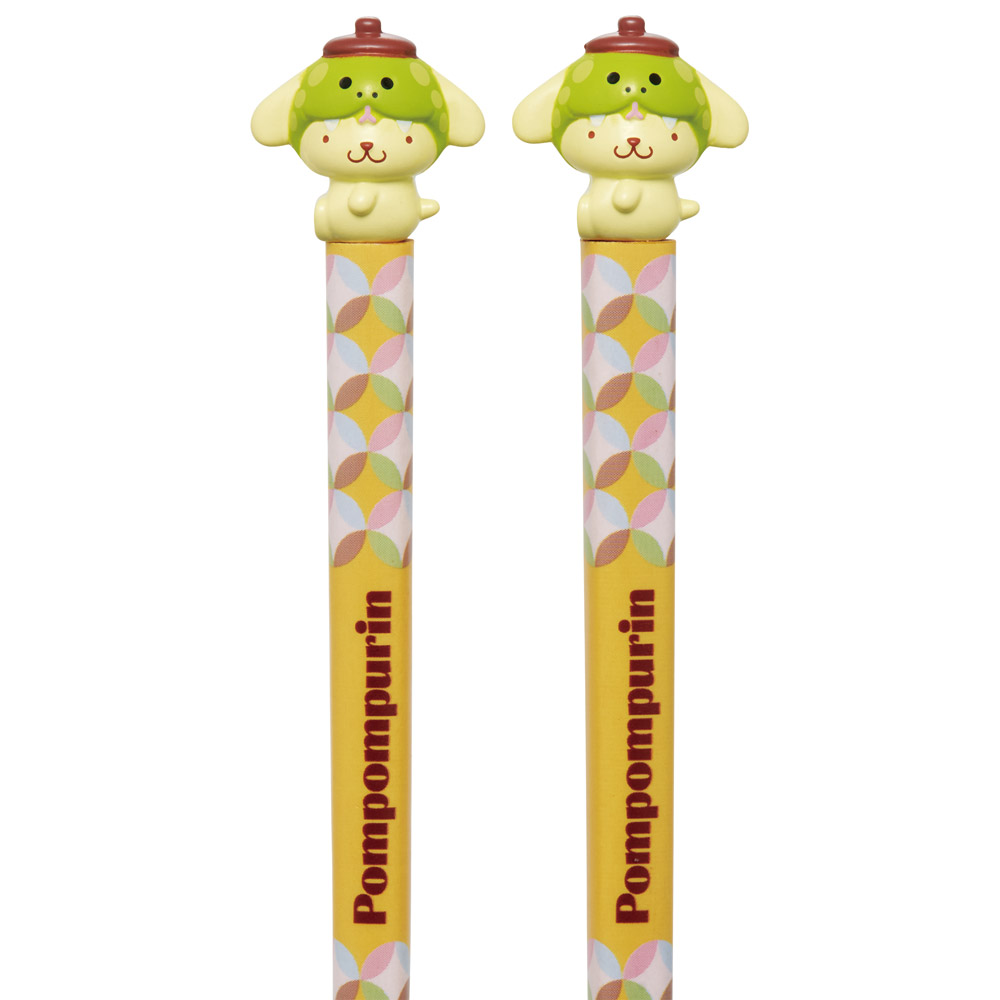 【メール便対象品】 マスコット付き 塗箸 木箸 箸 大人 すべらない 21cm キャラクター かわいい skater AND45 スケーター 干支 十二支 巳 へび ヘビ ポムポム プリン サンリオ【お箸 木バシ はし 木製 滑り止め マスコット箸】