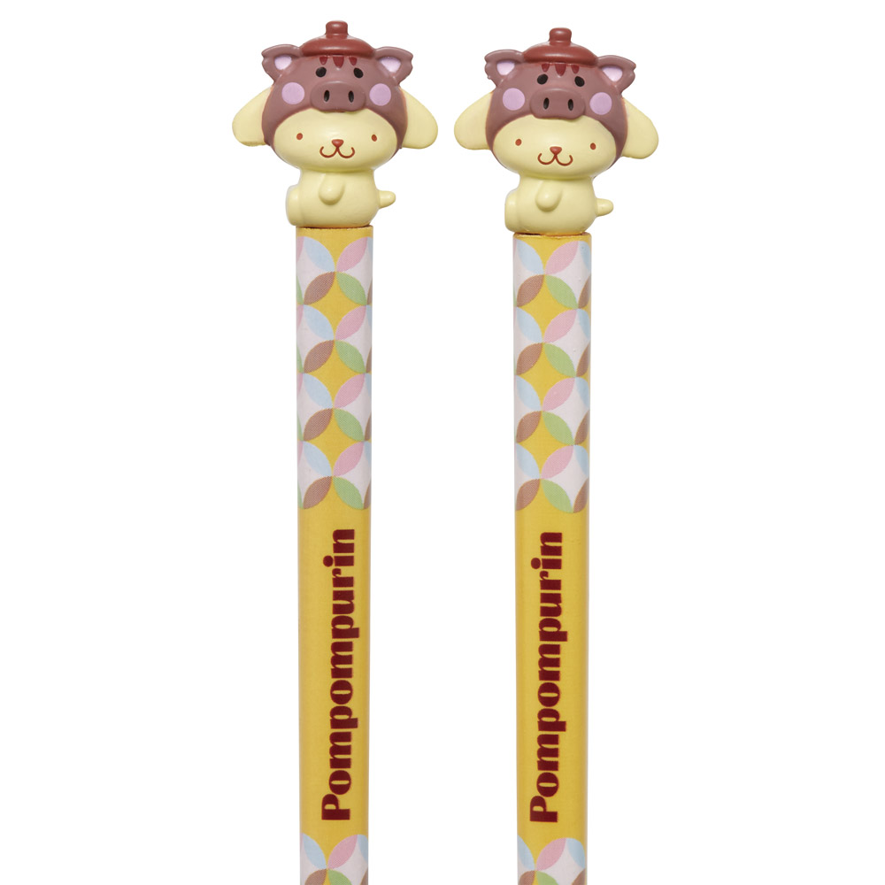 【メール便対象品】 マスコット付 箸 21cm 箸置き セット 木箸 はし 大人 キャラクター かわいい スケーター skater AND45AH 干支 十二支 亥 いのしし イノシシ ポムポム プリン【お箸 木バシ はし 木製 滑り止め マスコット箸】