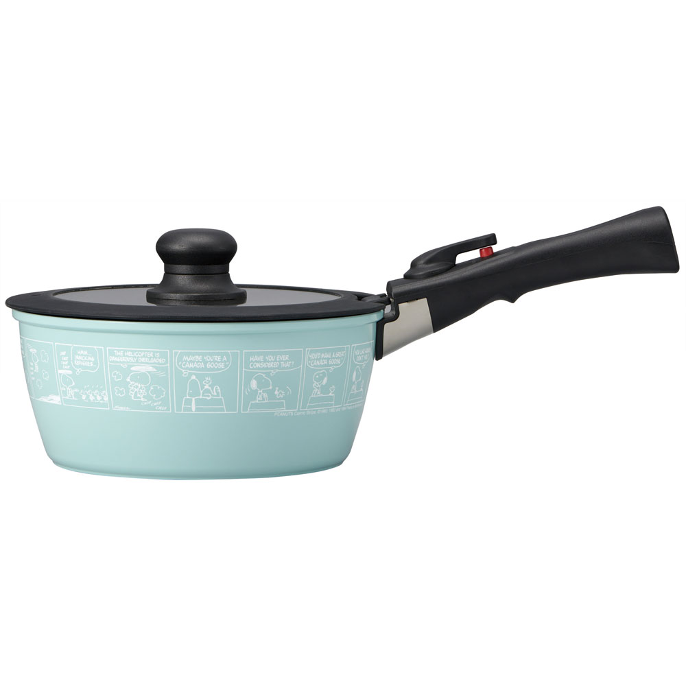 【送料無料】取っ手が取れる 鍋 &フライパン セット IH ガス火 対応 20cm 蓋付き skater ANFP2 スケーター スヌーピー SNOOPY ピーナッツ 女性 レディース