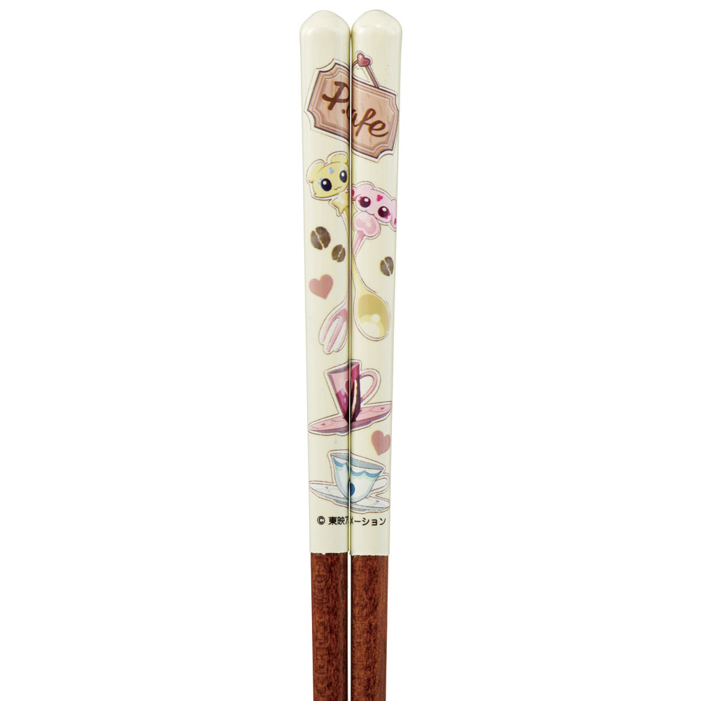 塗り箸 21cm ふたプリ カフェ/ANN4SQ_4973307677250/スケーター