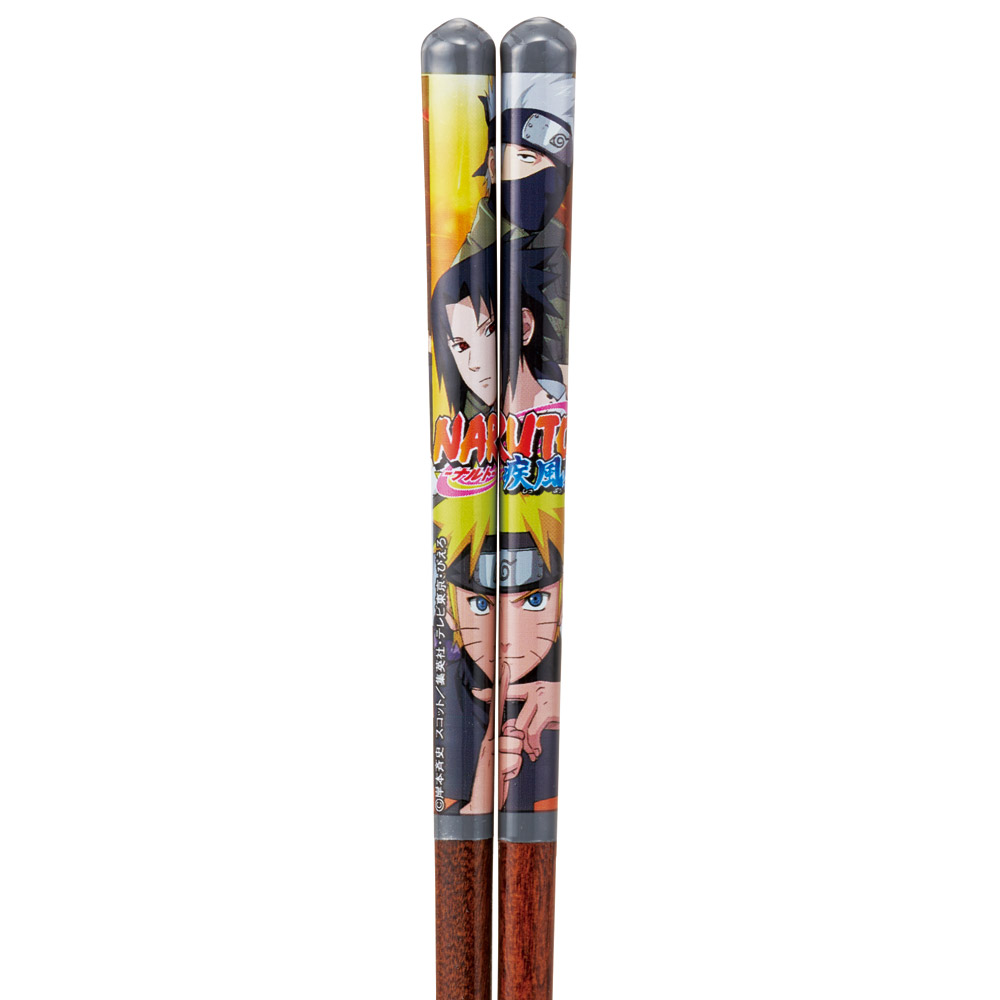 【メール便対象品】 塗り箸 21cm お箸 大人 おしゃれ プレゼント 塗箸 すべらない 木製 滑り止め skater スケーター ANN4SQ NARUTO 疾風伝 ナルト サスケ カカシ【ハシ ギフト 女性 かわいい 先角形状 食事 グッズ】