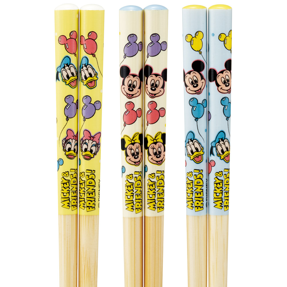竹箸 16.5cm/3膳セットミッキー&フレンズ 風船/ANT2T_4973307689468/スケーター