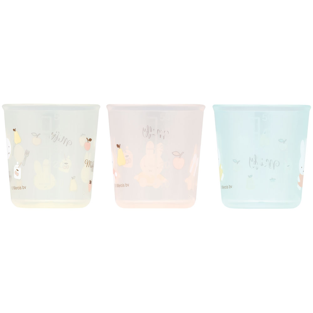 ベビー コップ 3個入り トレーニング 練習 子供 キッズ 食洗機可 スケーター skater BCUP1AG ミッフィー Miffy うさこちゃん 女の子 女性【早期 コップトレーニング 目盛り付き 食洗機OK 三個 入り セット】