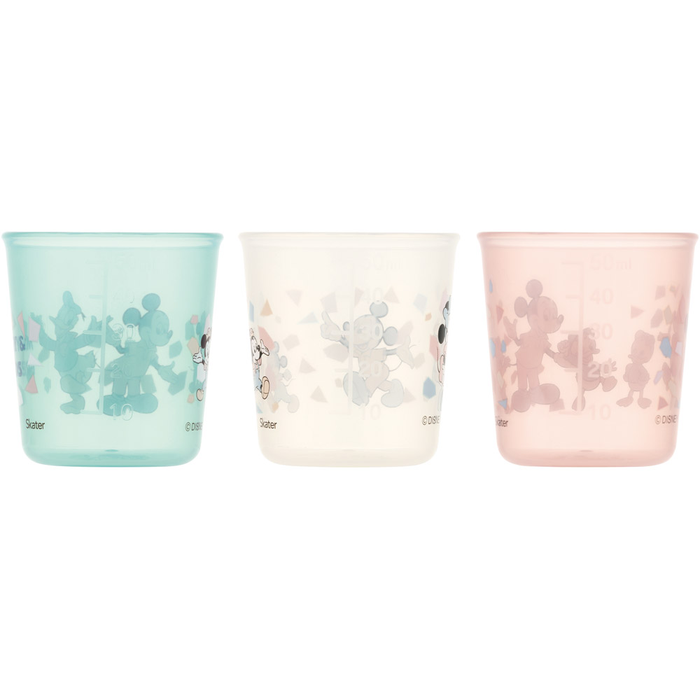 ベビー コップ 3個 セット 赤ちゃん コップ飲み 練習 小さい プラスチック skater スケーター BCUP1AG ミッキーマウス ミッキー Mickey 男の子 女の子【キャラクター 子供 食洗機対応 トレーニング 日本製】