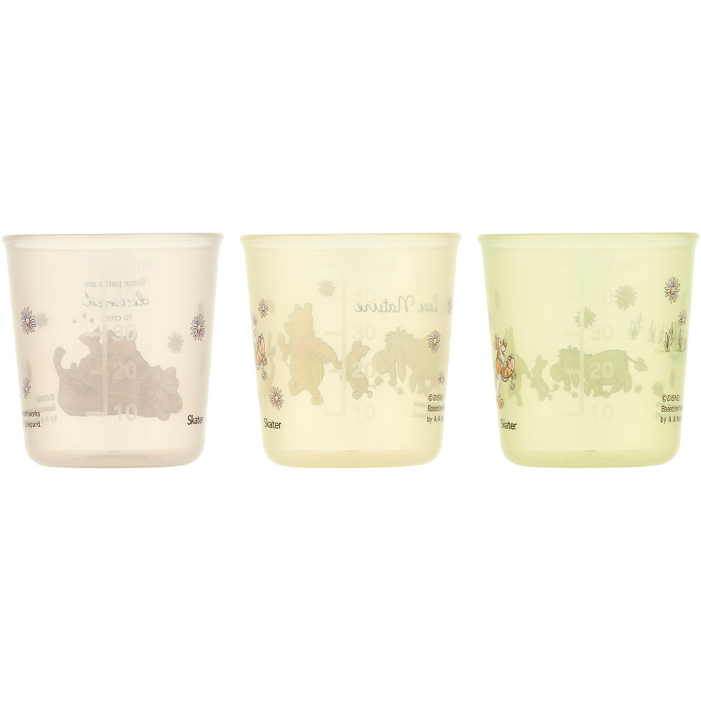 ベビー コップ 3個 セット 赤ちゃん コップ飲み 練習 小さい プラスチック skater スケーター BCUP1AG くまのプーさん プーさん Pooh 女性 レディース【キャラクター 子供 食洗機対応 トレーニング 日本製】