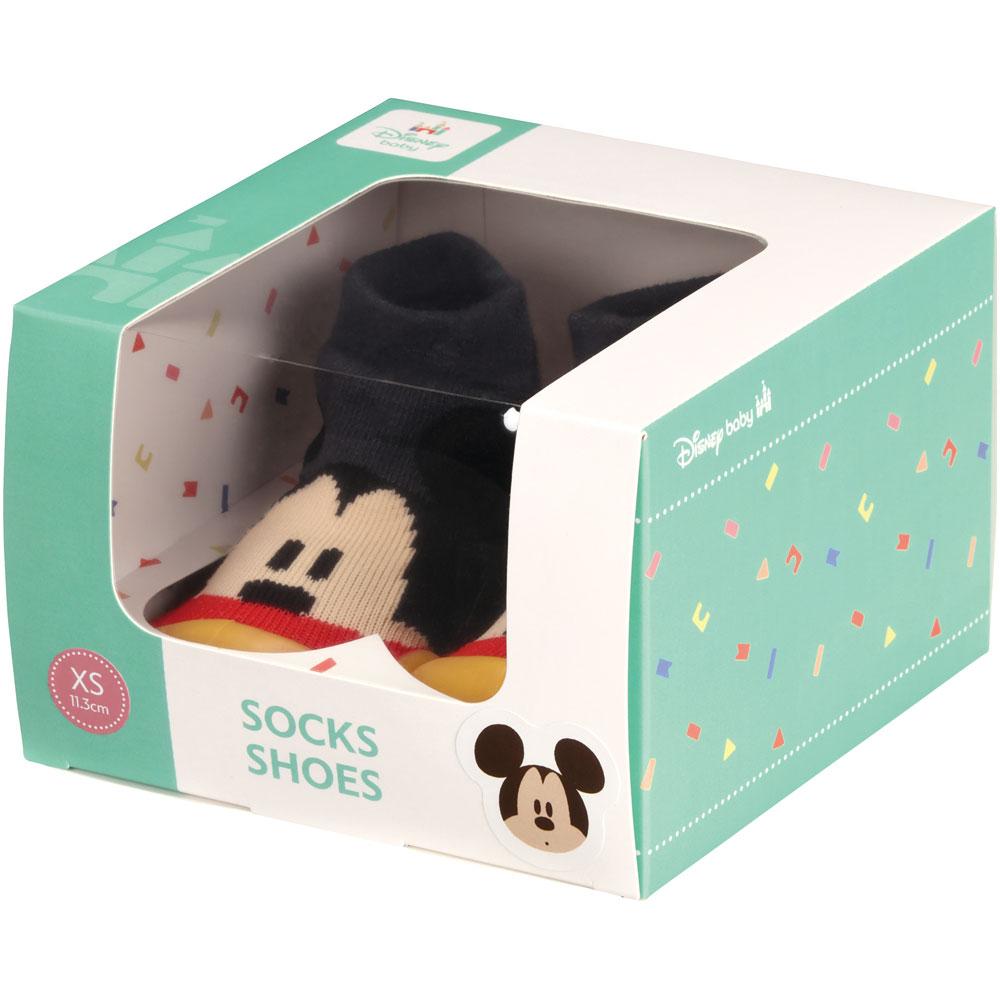 ソックス シューズ ギフトボックス XS 11.3cm ベビー 靴 赤ちゃん BSSHL1G スケーター skater ミッキーマウス ミッキー Mickey 男の子 女の子【キャラクター 靴下 くつ クツ ファーストシューズ】