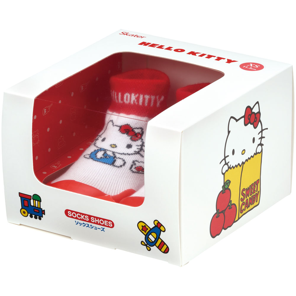 ソックス シューズ ギフトボックス XS 11.3cm ベビー 靴 赤ちゃん BSSHL1G スケーター skater キティ ハローキティ キティちゃん 女の子【キャラクター 靴下 くつ クツ ファーストシューズ】