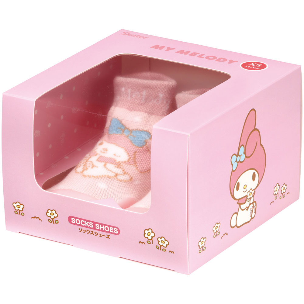 ソックス シューズ ギフトボックス XS 11.3cm ベビー 靴 赤ちゃん BSSHL1G スケーター skater マイメロディ マイメロ サンリオ 女の子 女子【キャラクター 靴下 くつ クツ ファーストシューズ】