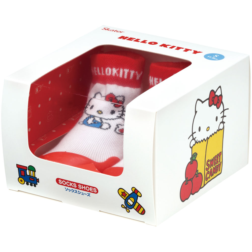 ソックス シューズ ギフトボックス S 11.9cm ベビー 靴 赤ちゃん BSSHL2G スケーター skater キティ ハローキティ キティちゃん 女の子【キャラクター 靴下 くつ クツ ファーストシューズ】