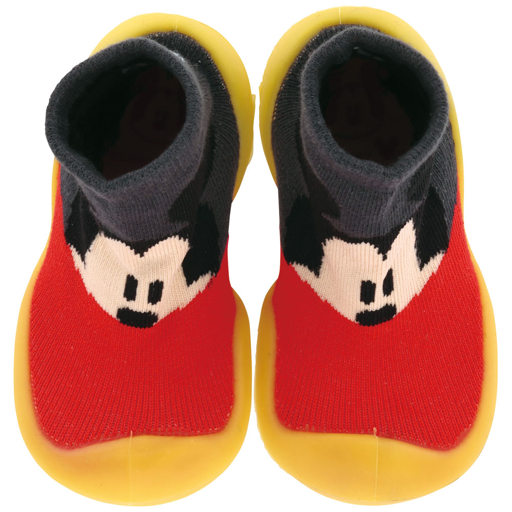 ソックス シューズ M 12.6cm ベビー ファースト シューズ 靴 赤ちゃん BSSHL3 スケーター skater ミッキーマウス ミッキー Mickey 男の子 女の子【キャラクター 靴下 くつ クツ ファーストシューズ 室内履き ベビーシューズ 子供】