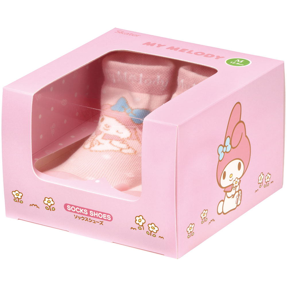 ソックス シューズ ギフトボックス M 12.6cm ベビー 靴 赤ちゃん BSSHL3G スケーター skater マイメロディ マイメロ サンリオ 女の子 女子【キャラクター 靴下 くつ クツ ファーストシューズ】