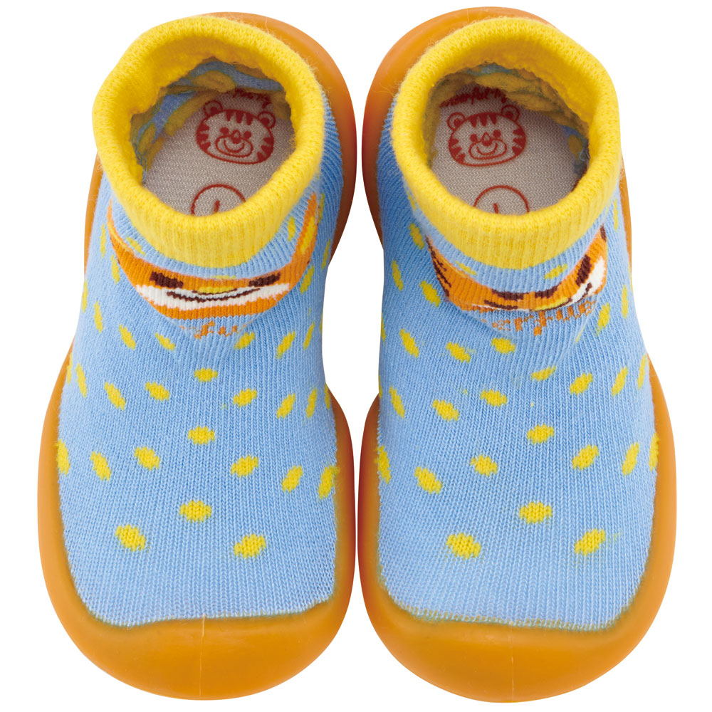 ソックス シューズ L 13.3cm ベビー ファースト シューズ 靴 赤ちゃん BSSHL4 スケーター skater トラ とら チアフル タイガー 動物 男の子 男子【キャラクター 靴下 くつ クツ ファーストシューズ 室内履き ベビーシューズ 子供】