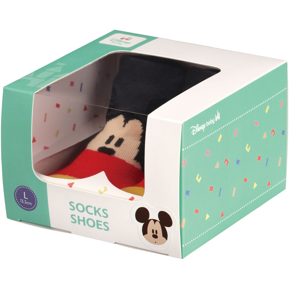 ソックス シューズ ギフトボックス L 13.3cm ベビー 靴 赤ちゃん BSSHL4G スケーター skater ミッキーマウス ミッキー Mickey 男の子 女の子【キャラクター 靴下 くつ クツ ファーストシューズ】