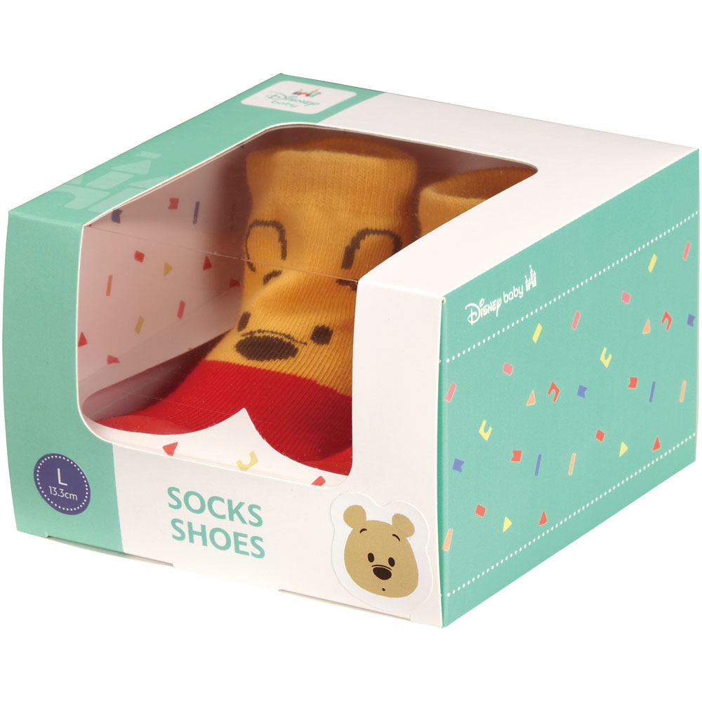 ソックス シューズ ギフトボックス L 13.3cm ベビー 靴 赤ちゃん BSSHL4G スケーター skater くまのプーさん プーさん Pooh 男の子 女の子【キャラクター 靴下 くつ クツ ファーストシューズ】