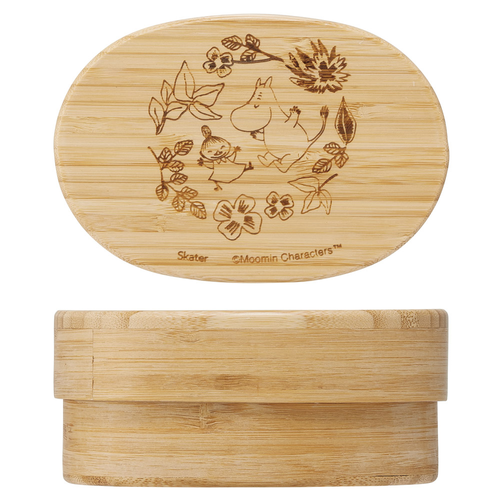 竹製 ランチ ボックス 400ml 弁当箱 1段 一段 和風 シンプル 小判型 仕切り付 スケーター skater BWLB4 ムーミン Moomin リトルミイ 女性 レディース