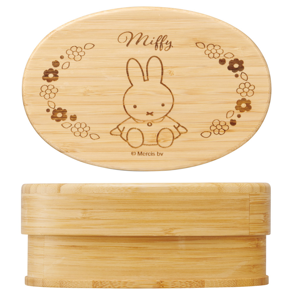 竹製 保存容器 600ml 1段 一段 和風 シンプル 小判型 仕切り付 スケーター skater BWLB6 ミッフィー Miffy うさこちゃん 女の子 女性