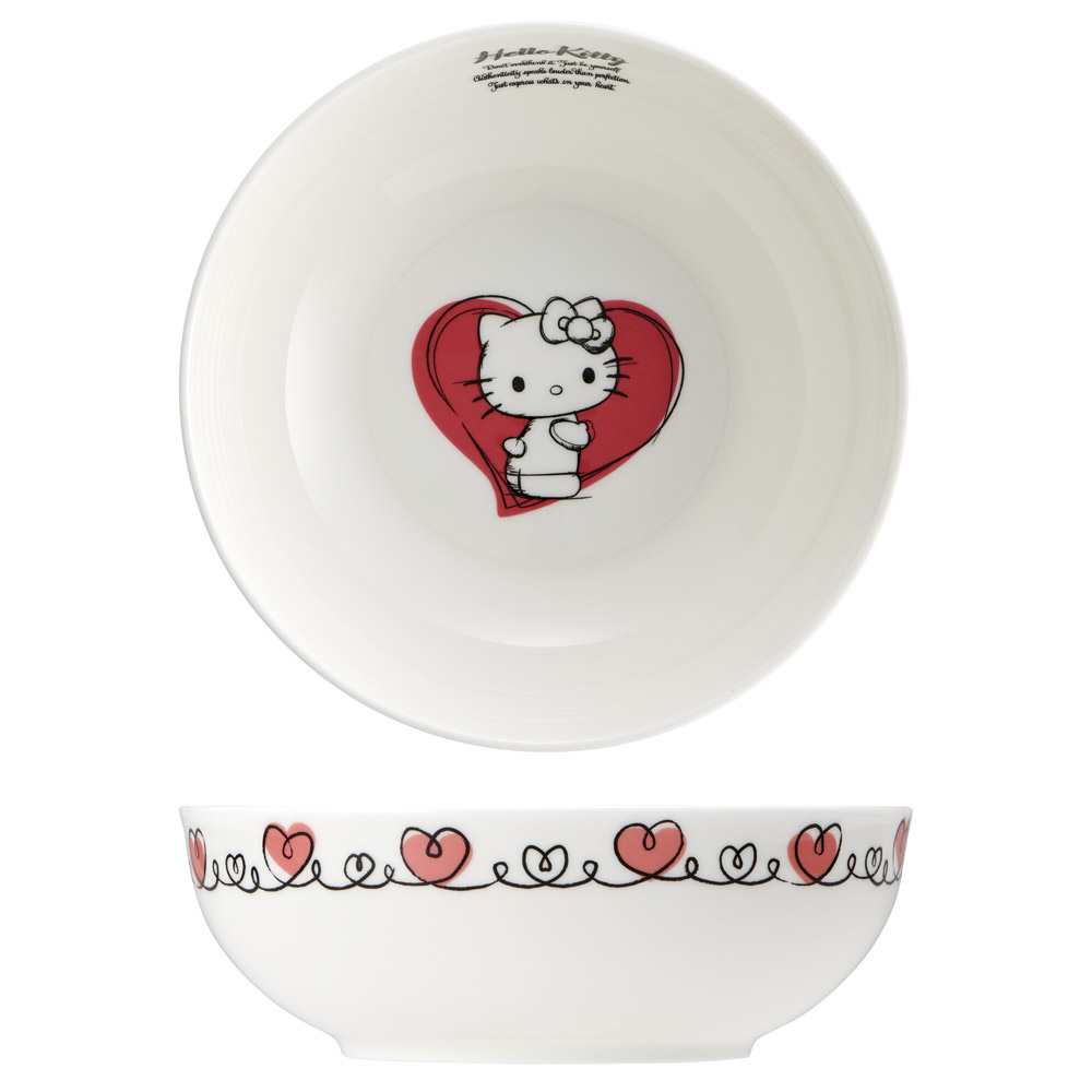 【送料無料】フルーツ皿 ナルミボーンチャイナ NARUMI ナルミ ボーンチャイナ 食器 磁器 お皿 スケーター skater CBFT14 キティ ハローキティ キティちゃん 女の子【取り皿 丸皿 陶磁器 キャラクター 鳴海製陶】