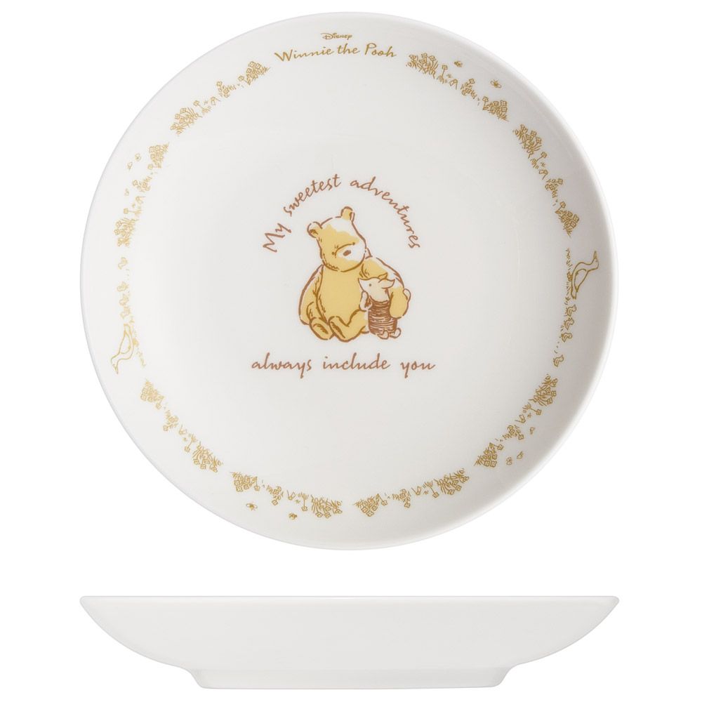 スケーター ミニ皿 皿 12cm ナルミボーンチャイナ NARUMI ナルミ ボーンチャイナ 食器 お皿 skater CBPL12 クラシックプー (A) くまのプーさん プーさん Pooh【取り皿 丸皿 陶磁器 キャラクター 鳴海製陶】