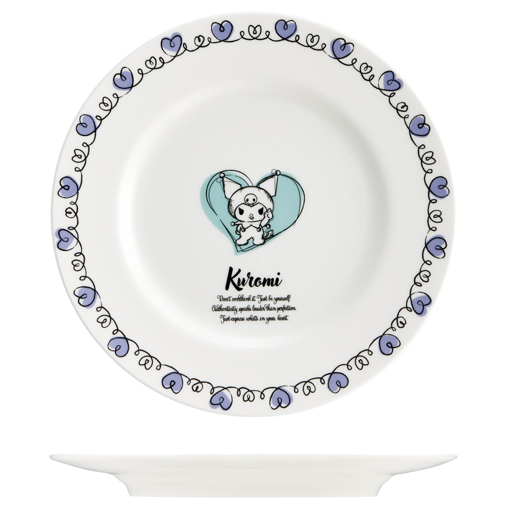 【送料無料】プレート 皿 19cm ナルミボーンチャイナ NARUMI ナルミ ボーンチャイナ 食器 お皿 スケーター skater CBPL19 クロミ クロミちゃん サンリオ 女の子 女子【取り皿 丸皿 陶磁器 キャラクター 鳴海製陶】