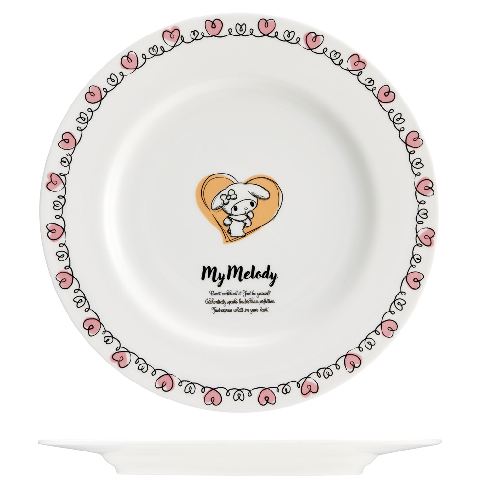 【送料無料】プレート 皿 23cm ナルミボーンチャイナ NARUMI ナルミ ボーンチャイナ 食器 お皿 スケーター skater CBPL23 マイメロディ マイメロ サンリオ 女の子 女子【取り皿 丸皿 陶磁器 キャラクター 鳴海製陶】