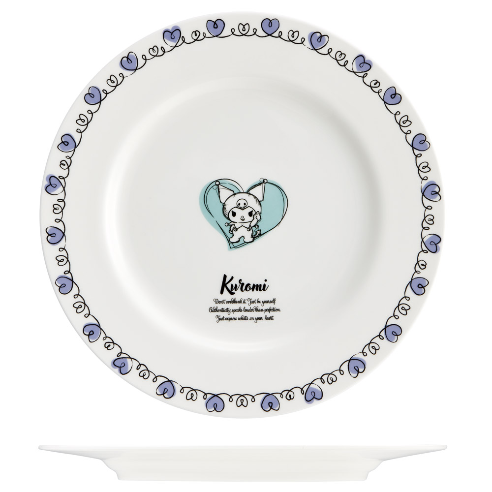 【送料無料】プレート 皿 23cm ナルミボーンチャイナ NARUMI ナルミ ボーンチャイナ 食器 お皿 スケーター skater CBPL23 クロミ クロミちゃん サンリオ 女の子 女子【取り皿 丸皿 陶磁器 キャラクター 鳴海製陶】