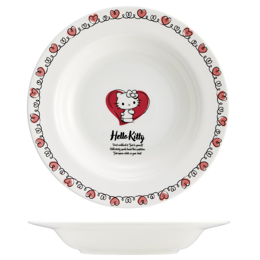 【送料無料】スープ 皿 23cm ナルミボーンチャイナ NARUMI ナルミ ボーンチャイナ 食器 磁器 スケーター skater CBSP23 キティ ハローキティ キティちゃん 女の子【お皿 陶磁器 キャラクター 鳴海製陶】