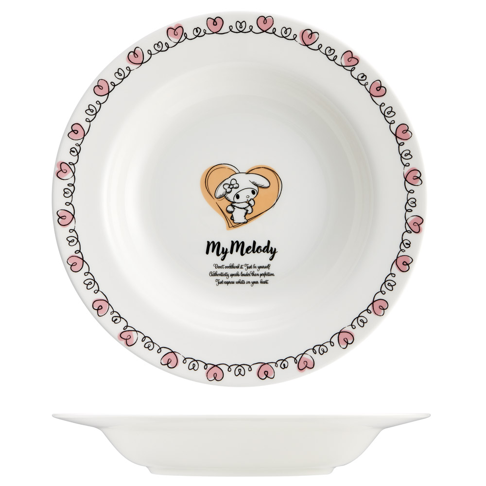 【送料無料】スープ 皿 23cm ナルミボーンチャイナ NARUMI ナルミ ボーンチャイナ 食器 磁器 スケーター skater CBSP23 マイメロディ マイメロ サンリオ 女の子 女子【お皿 陶磁器 キャラクター 鳴海製陶】
