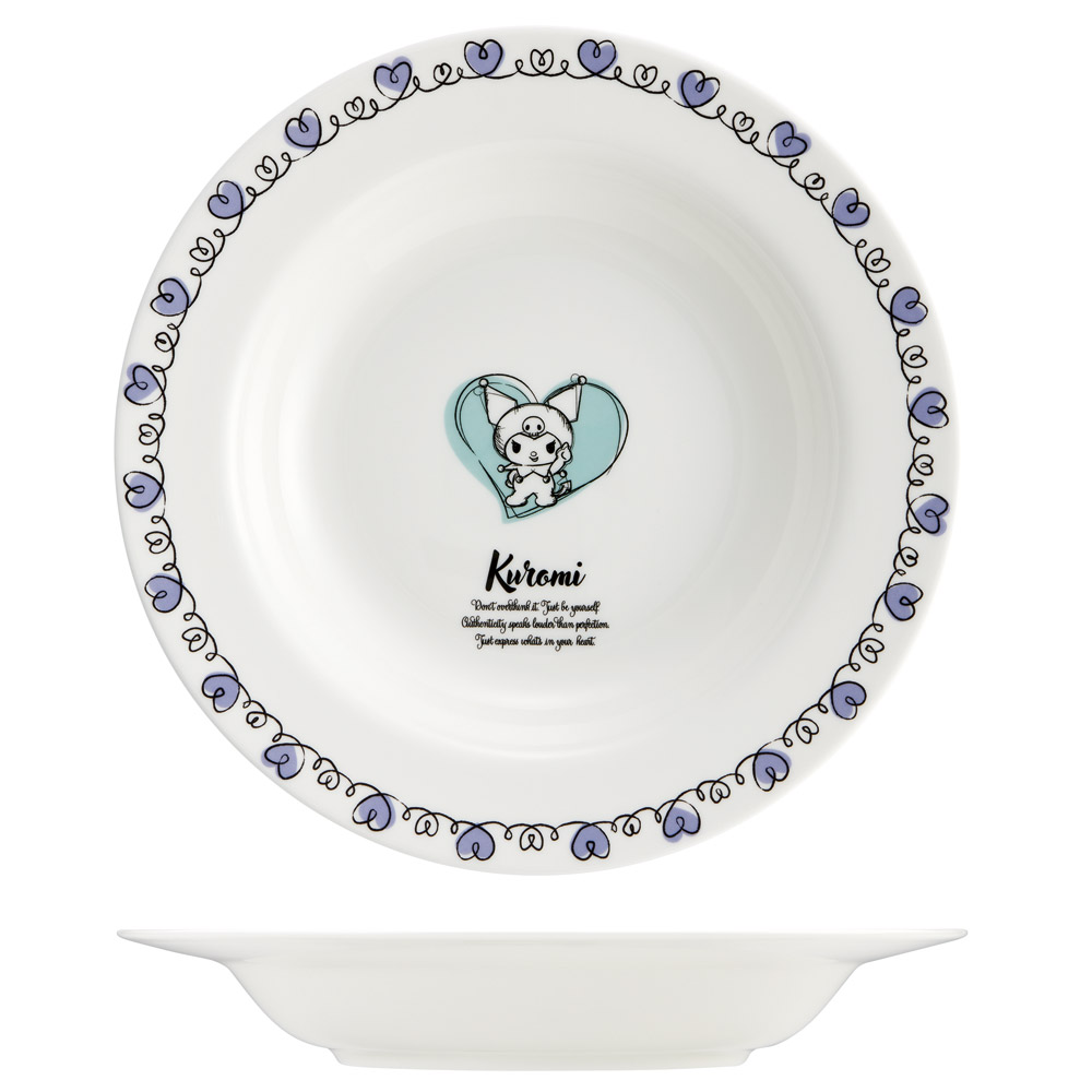 【送料無料】スープ 皿 23cm ナルミボーンチャイナ NARUMI ナルミ ボーンチャイナ 食器 磁器 スケーター skater CBSP23 クロミ クロミちゃん サンリオ 女の子 女子【お皿 陶磁器 キャラクター 鳴海製陶】